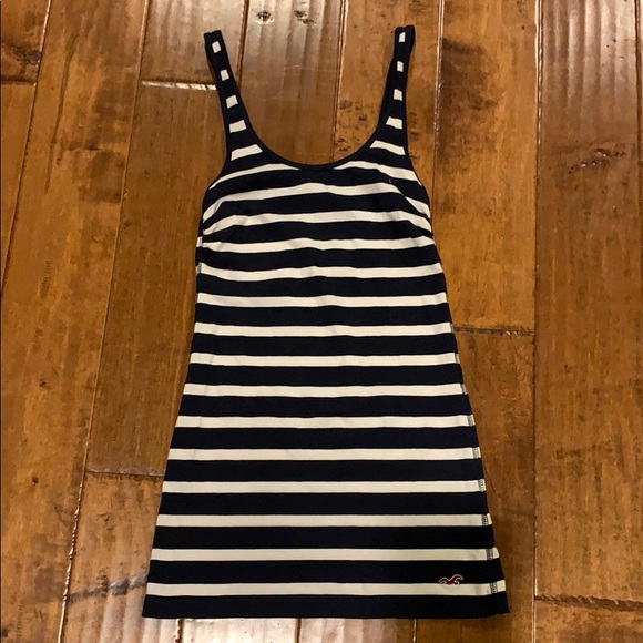Hollister Tops - Hollister navy/white striped tunic length tank top